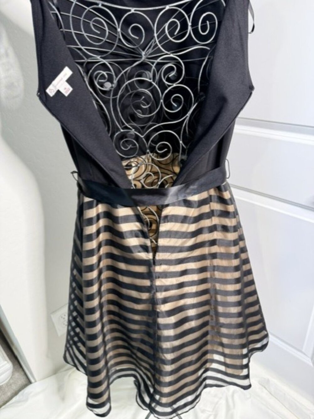 CB Established 1962 Striped Fit & Flare Cocktail Dress Size 14 - Picture 8 of 14